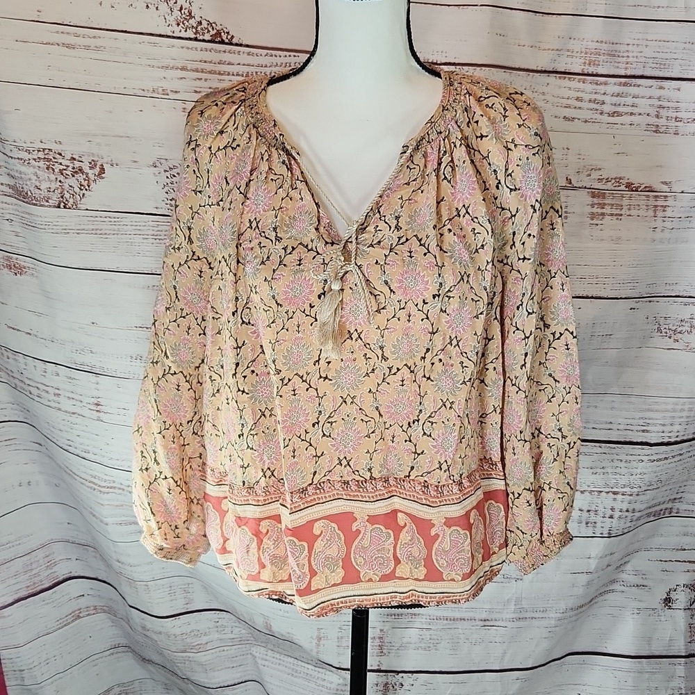 Lucky Brand women's boho balloon sleeve